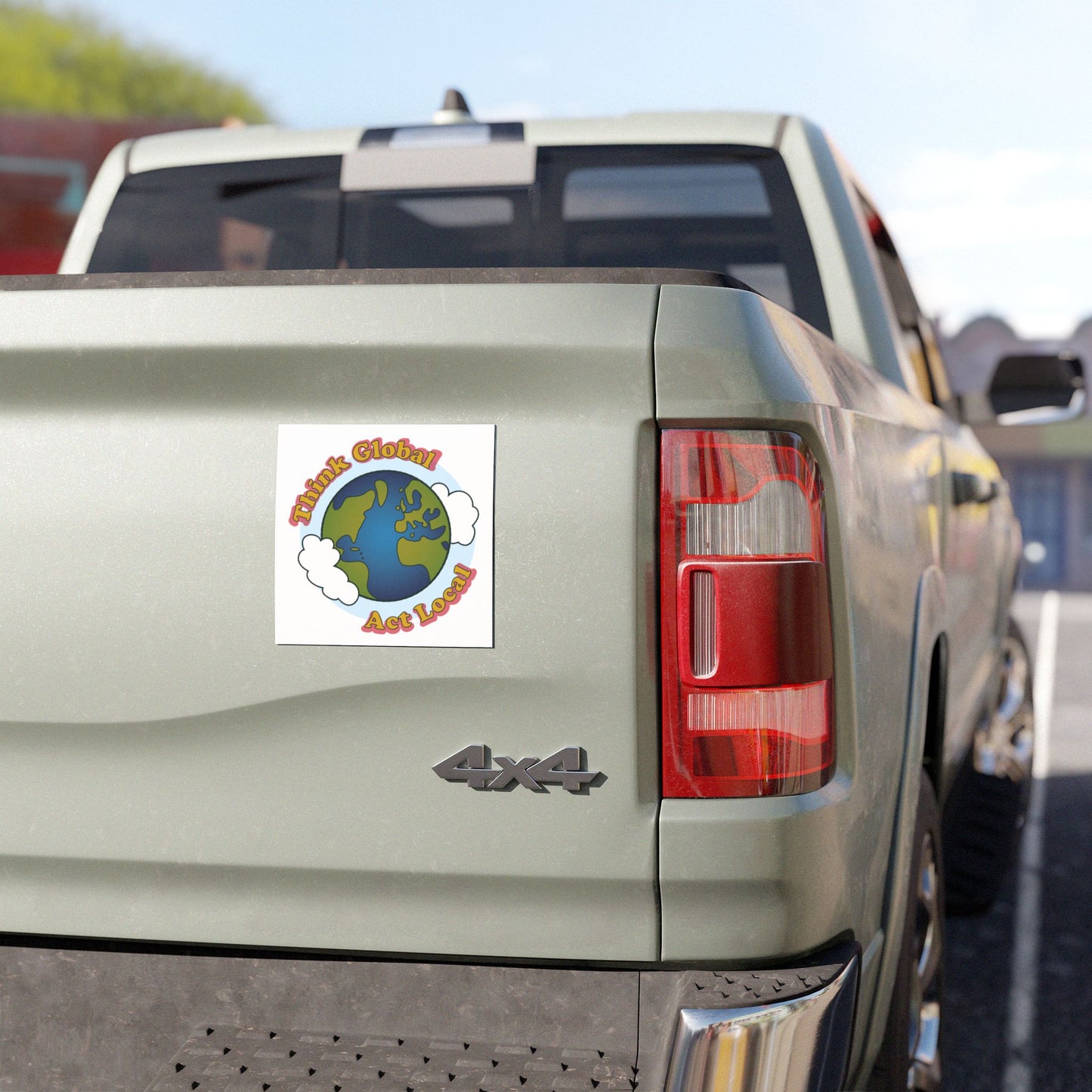 Think Global, Act Local — Car Magnets